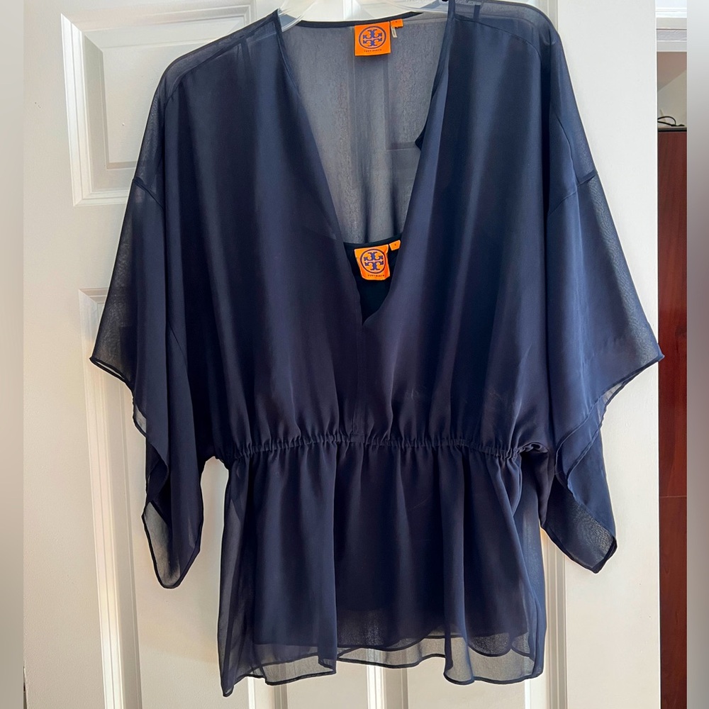 TORY BURCH Navy Blouse size 8